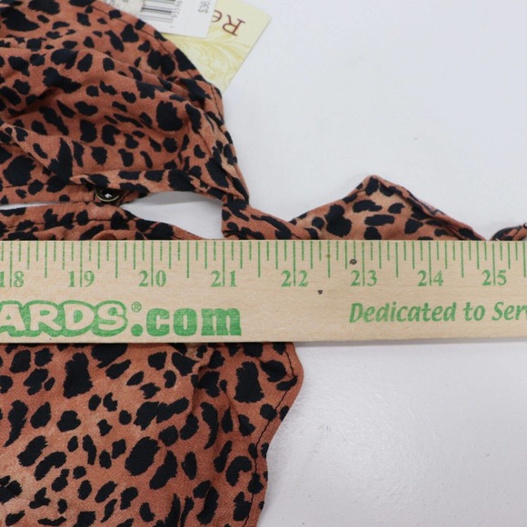 Rewind Shirt Womens XL Long Sleeve Boho Peasant Shirt Top Animal Print NWT - Picture 9 of 11